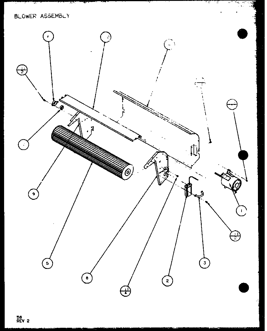 Amana PTC12400ER/P9872229R blower assembly (ptc12300er/p9812529r) (ptc12400er/p9872229r) diagram