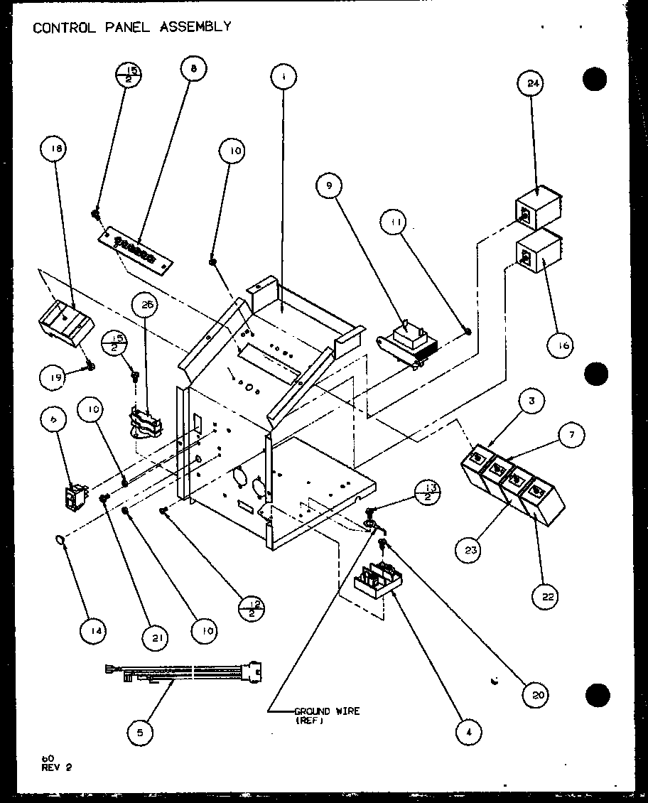 Amana PTC12400ER/P9872229R control panel assembly (ptc12300er/p9812529r) (ptc12400er/p9872229r) diagram