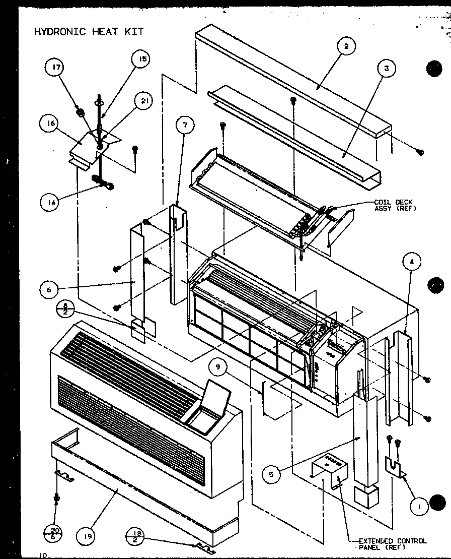Amana CBK415B1/P6476305R hydronic heat kit (hhk02/p9846701r) diagram