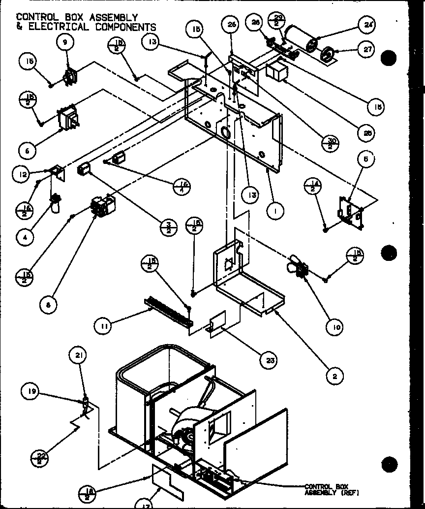 Amana SPHO48003A/P9999208C control box assembly & electrical components (spho42001a/p9999205c) (spho42003a/p9999206c) (spho48001a/p9999207c) (spho48003a/p9999208c) (spho60001a/p9999209c) (spho60003a/p9999210c) diagram