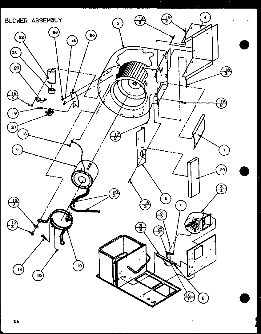 Amana SPCG600901A/P9999413C blower assembly (spcg600901a/p9999413c) (spcg600903a/p9999414c) (spcg601151a/p9999415c) (spcg601153a/p9999416c) (spcg601351a/p9999417c) (spcg601353a/p9999418c) diagram
