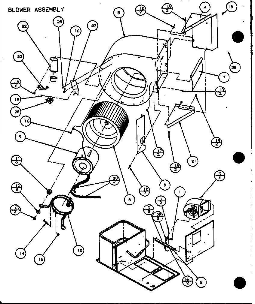 Amana SPCG360901A/P9999311C blower assembly (spcg240451a/p9999301c) (spcg240701a/p9999302c) (spcg240901a/p9999303c) (spcg300451a/p9999304c) (spcg300701a/p9999305c) (spcg300901a/p9999306c) diagram