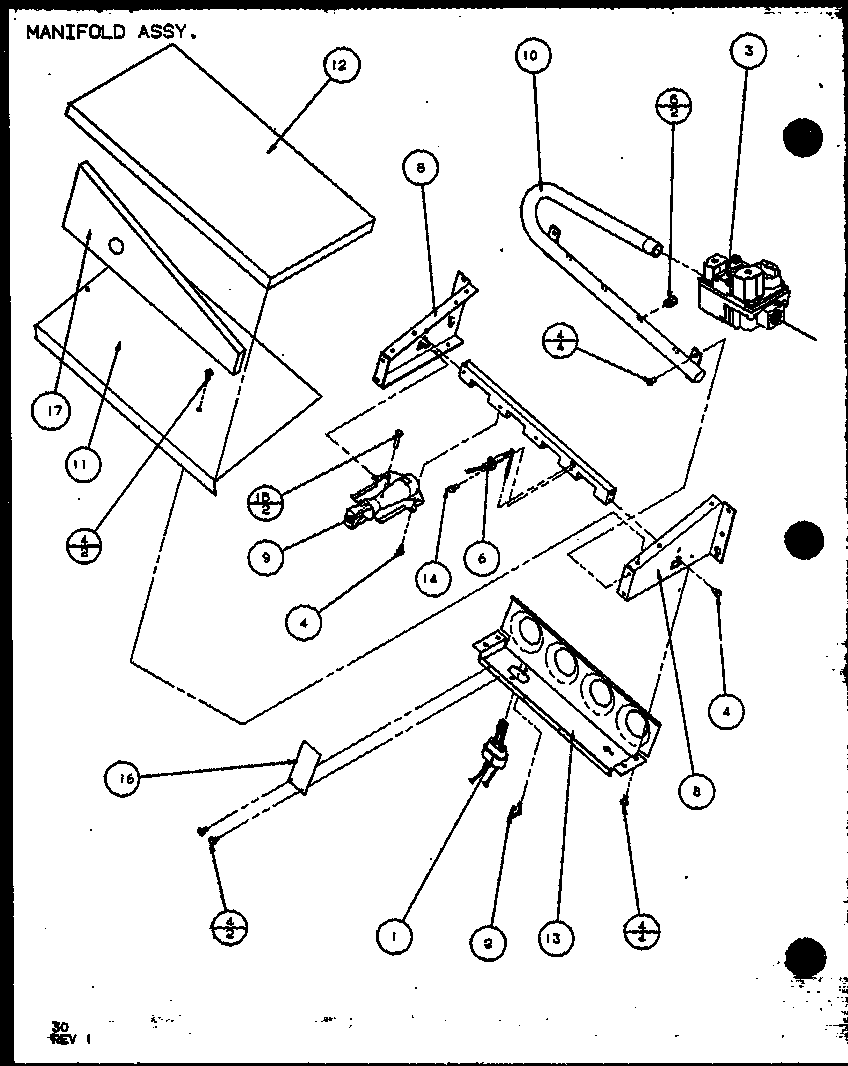Amana SPCG360901A/P9999311C manifold assy. (spcg360451a/p9999307c) (spcg360453a/p9999308c) (spcg360701a/p9999309c) (spcg360703a/p9999310c) (spcg360901a/p9999311c) (spcg360903a/p9999312c) diagram