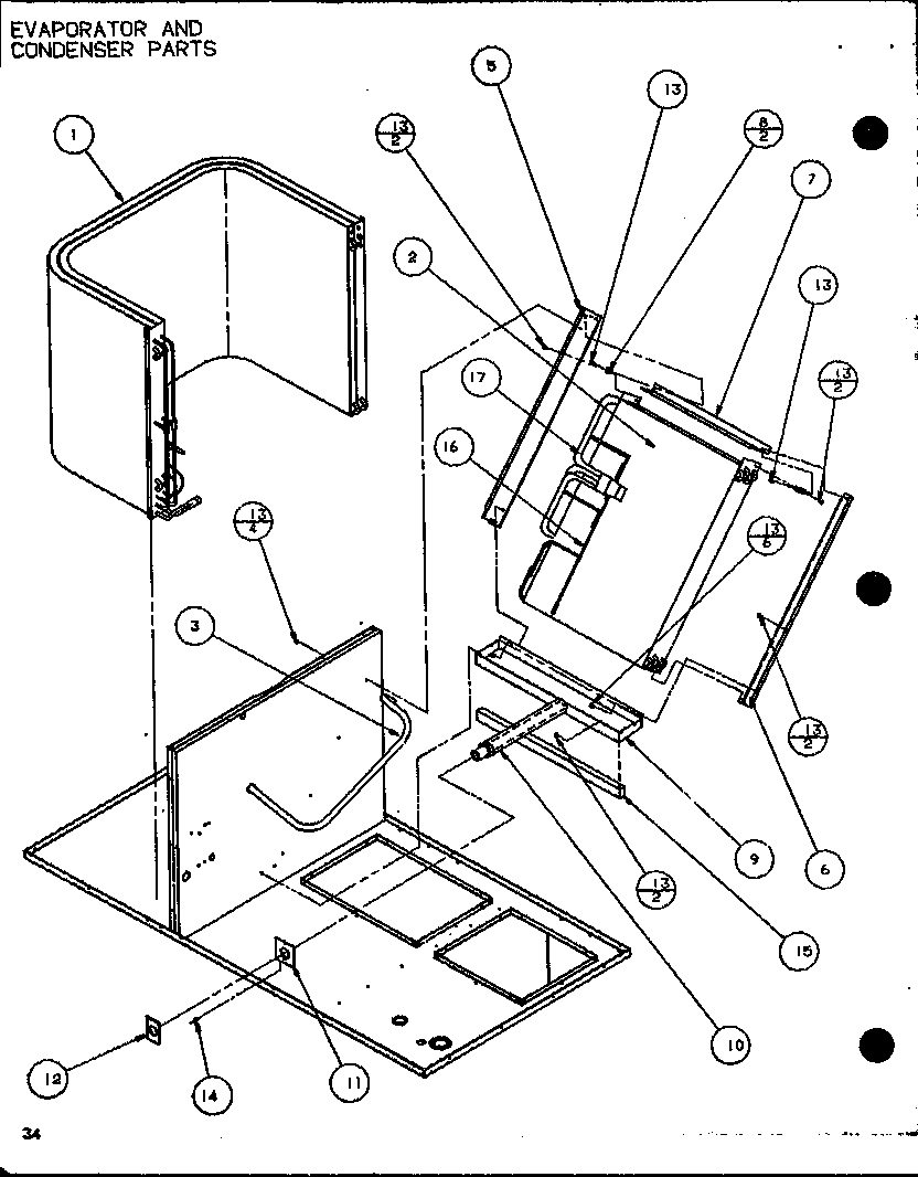 Amana SPCG360901A/P9999311C evaporator and condenser parts (spcg360451a/p9999307c) (spcg360453a/p9999308c) (spcg360701a/p9999309c) (spcg360703a/p9999310c) (spcg360901a/p9999311c) (spcg360903a/p9999312c) diagram