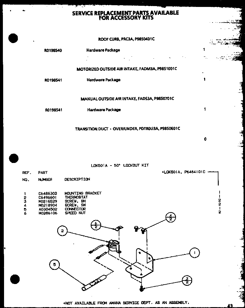 Amana PECE3A/P9850501C (lok501a/p6484101c) diagram