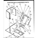 Amana PCB48B0002A/P1152303C evaporator & condenser parts diagram