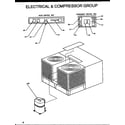 Amana LHA075A004A/P1160502C electrical & compressor group diagram