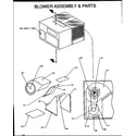 Amana LHA075A004A/P1160502C blower assembly & parts diagram