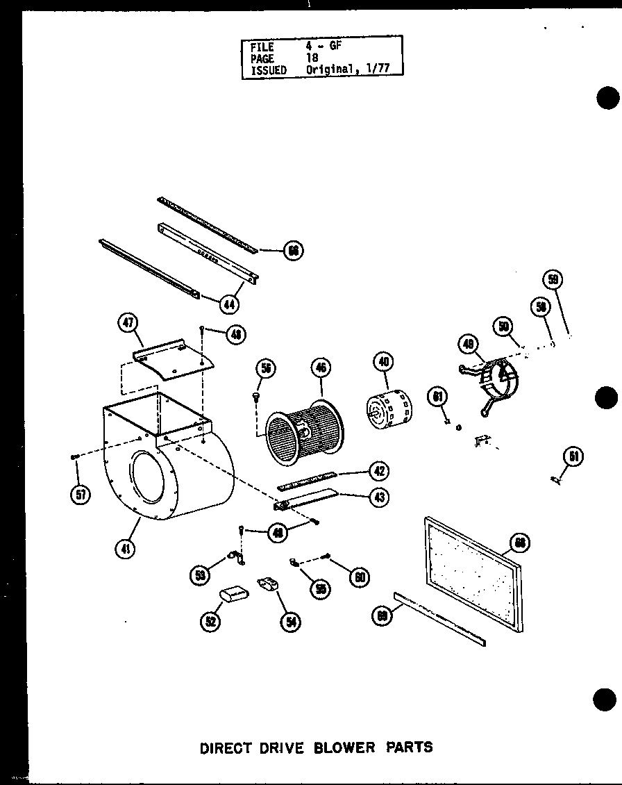 Amana GH80DE-4/P96380-5F direct drive blower parts (gh-65de/p96380-1f) (gh-80de/p96380-2f) (gh-105de-3/p96380-7f) (gh-120de-5/p96380-11f) (gh-140de-4/p96380-14f) diagram