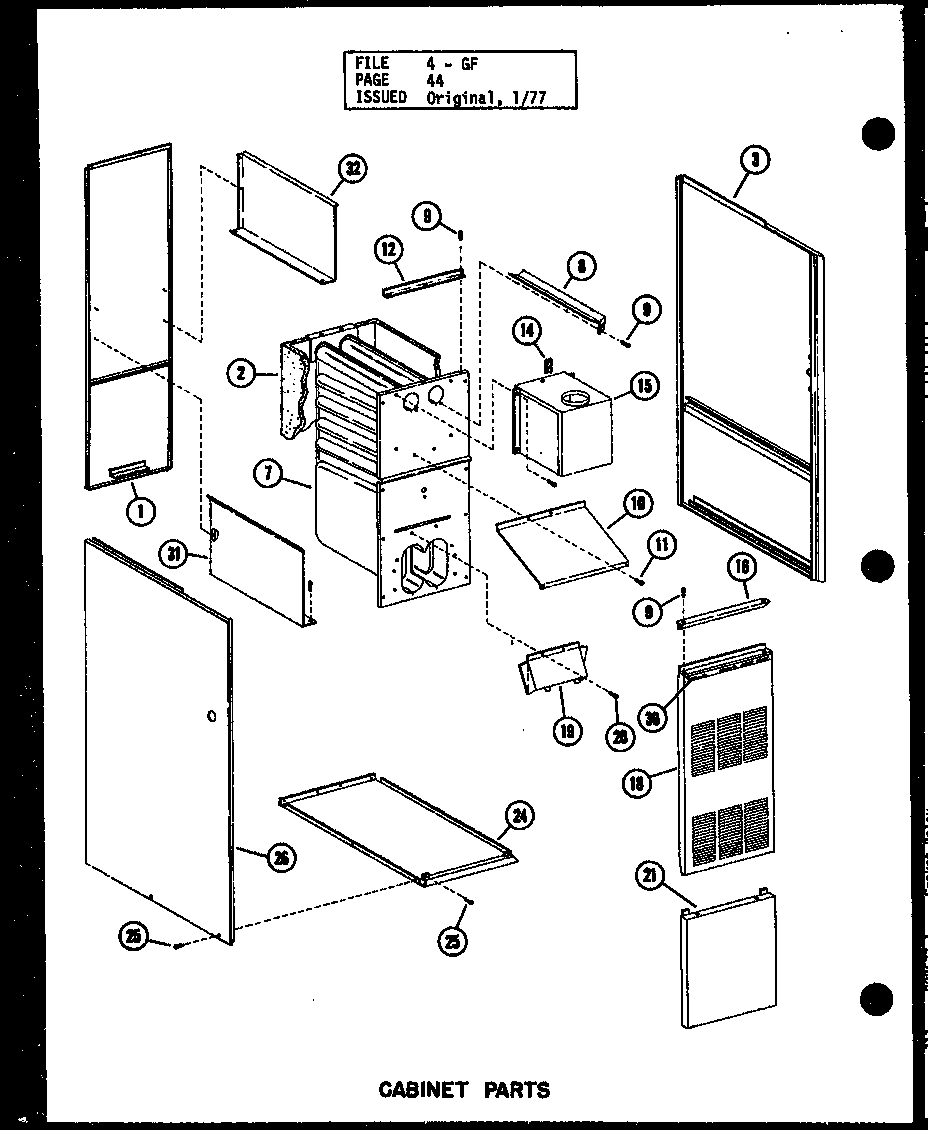 Amana GH80DE-4/P96380-5F cabinet parts diagram