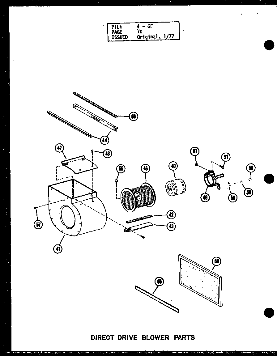 Amana GH105DE/P96421-6F direct drive blower parts (gh80de-2/p96421-3f) diagram