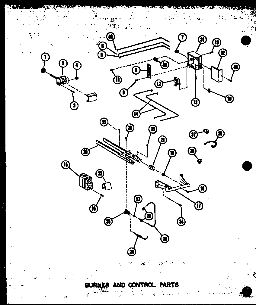 Amana GL200F-R5/P96381-11F burner and control parts diagram