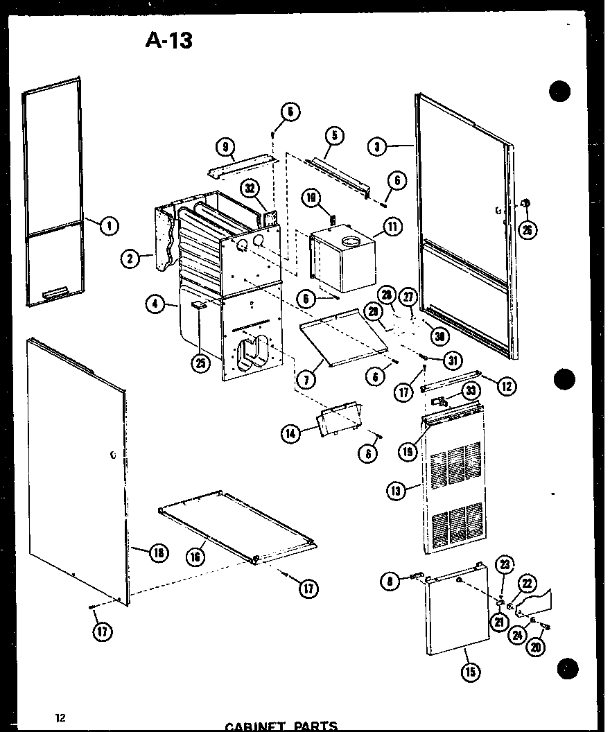Amana GHE80DM-3/P96596-4F cabinet parts (ghe105dm-3/p96596-7f) (ghe105dm-5/p96596-8f) (ghe120dm/p96596-9f) (ghe120dm-4/p96596-10f) (ghe140dm-4/p96596-11f) (ghe160m-r5/p96596-12f) (ghe200m-r5/p96596-13f) diagram
