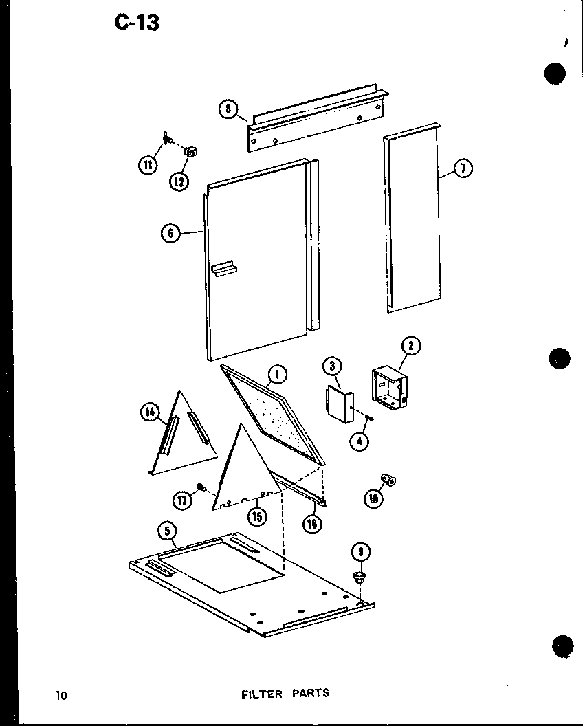 Amana GCE80DM/P96597-2F filter parts diagram