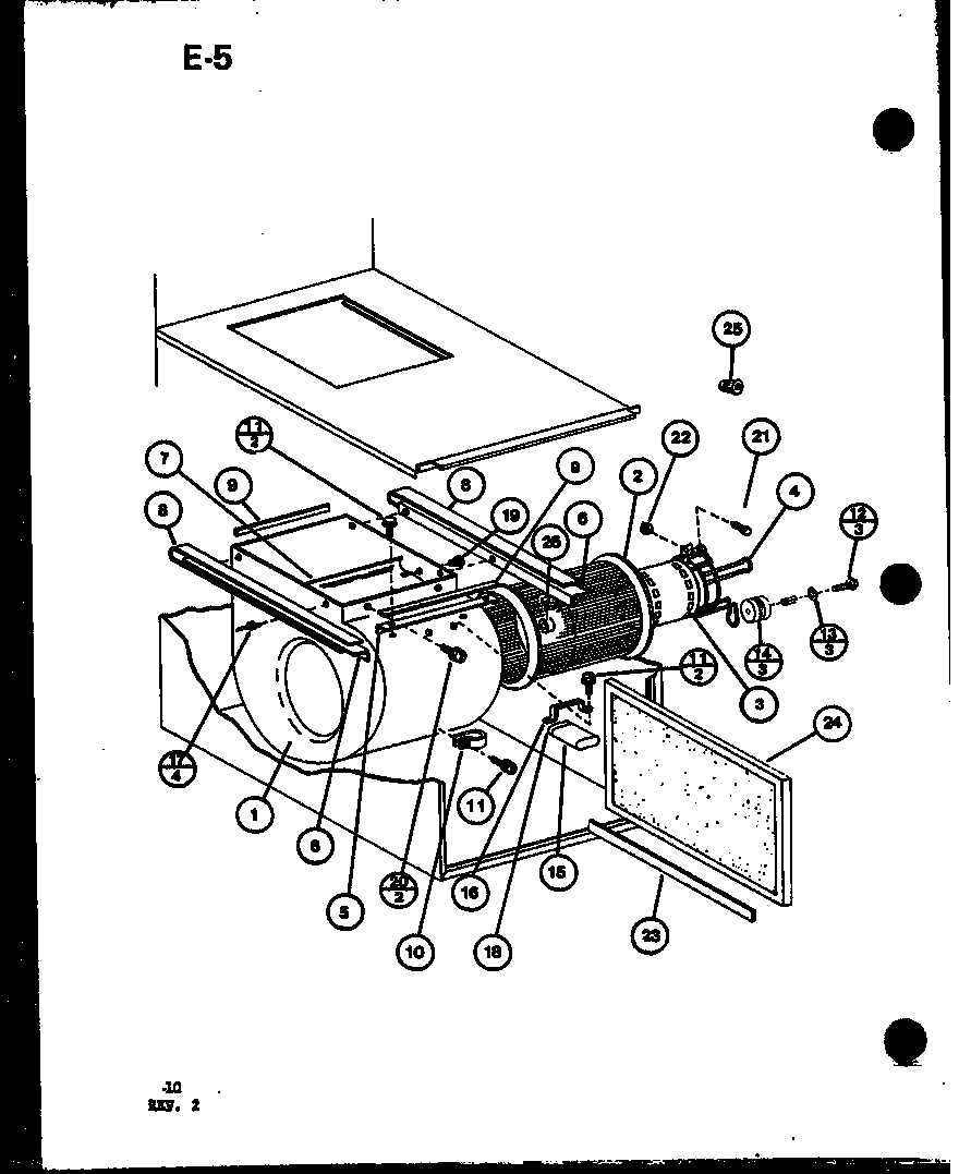 Amana EGHW100DA-3/P68745-2F blower assembly diagram