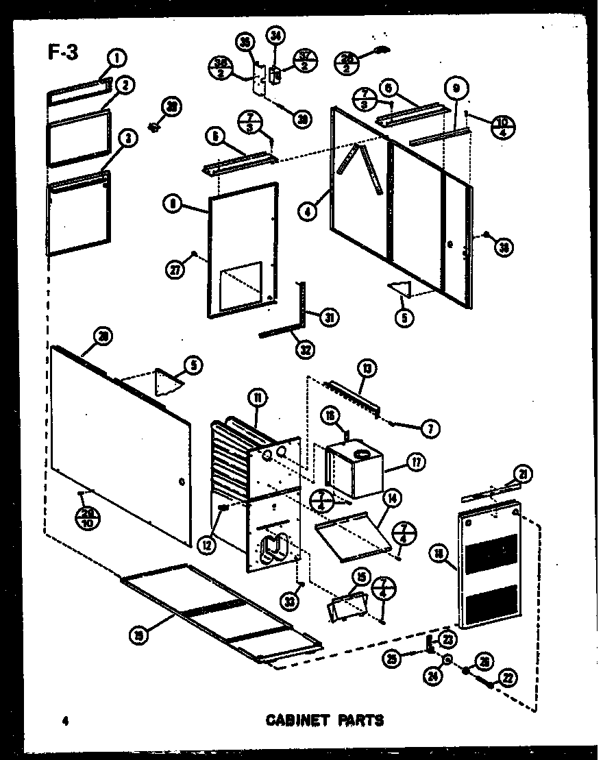 Amana GLE200N-R5/P68835-5F cabinet parts diagram
