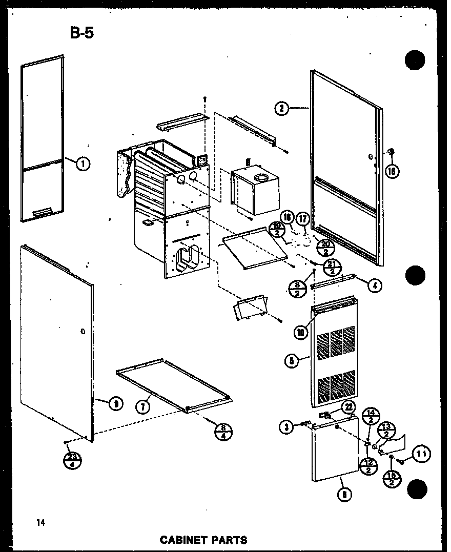 Amana GHE56DN-3/P68830-14F cabinet parts (ghe80dn-4/p68830-5f) (ghe84dn-4/p68830-15f) (ghe105dn/p68830-6f) (ghe105dn-3/p68830-7f) (ghe105dn-5/p68830-8f) diagram