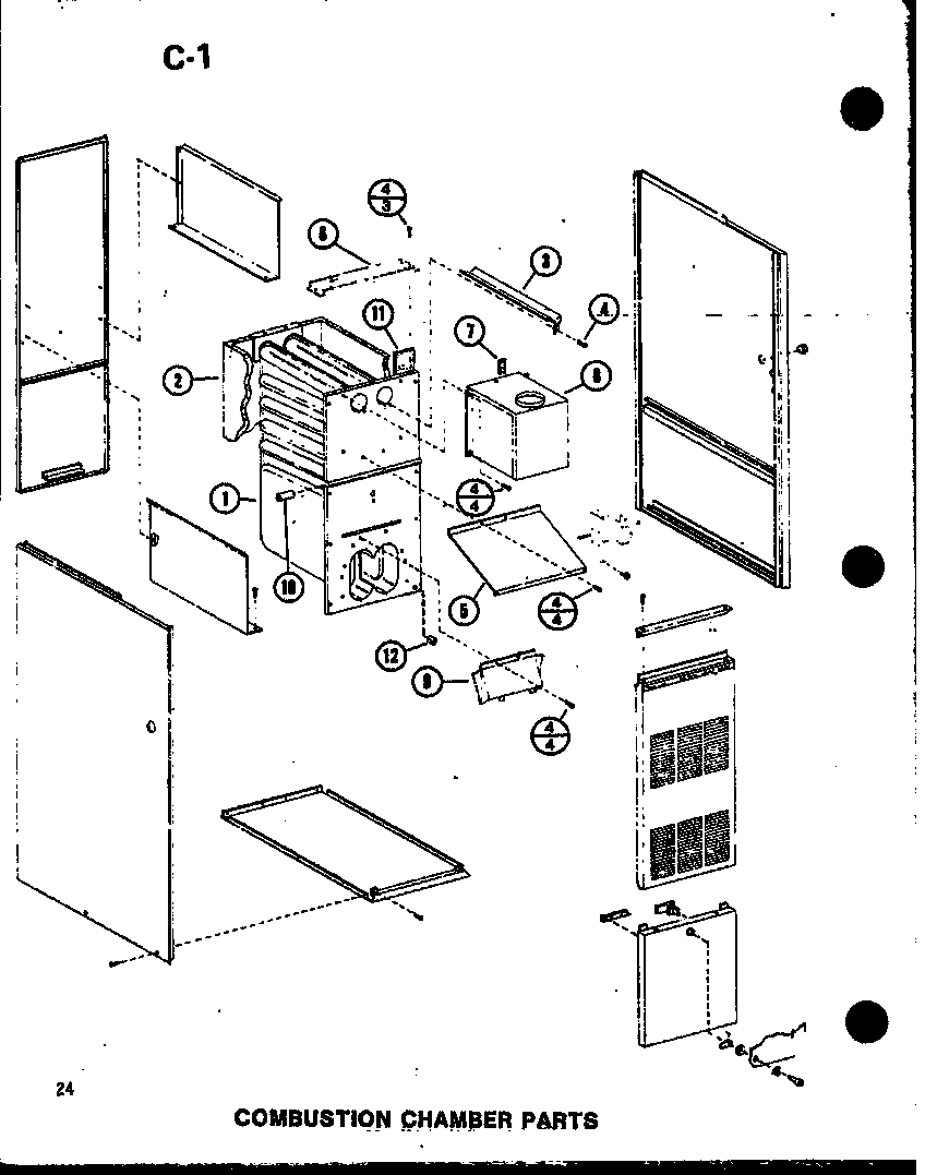 Amana GHE56DN-3/P68830-14F combustion chamber parts (ghe120dn/p68830-9) (ghe120dn-4/p68830-10f) (ghe140dn-4/p68830-11f) (ghe160n-r5/p68830-12f) (ghe200n-r5/p68830-13f) diagram
