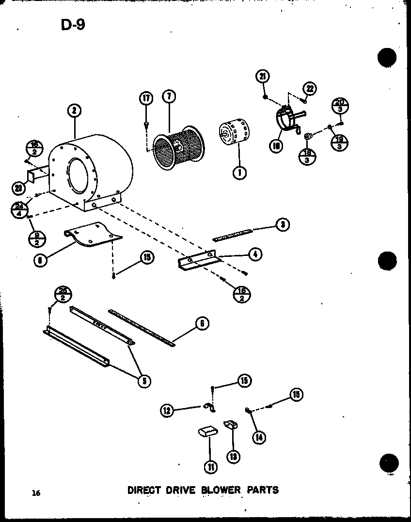Amana GC65DN-2/P68838-1F direct drive blower parts (gc65dn-2/p68838-1f) (gc80dn-3/p68838-2f) (gc105dn-3/p68838-3f) (gc120dn-3.5/p68838-4f) (gc140dn-4/p68838-5f) diagram