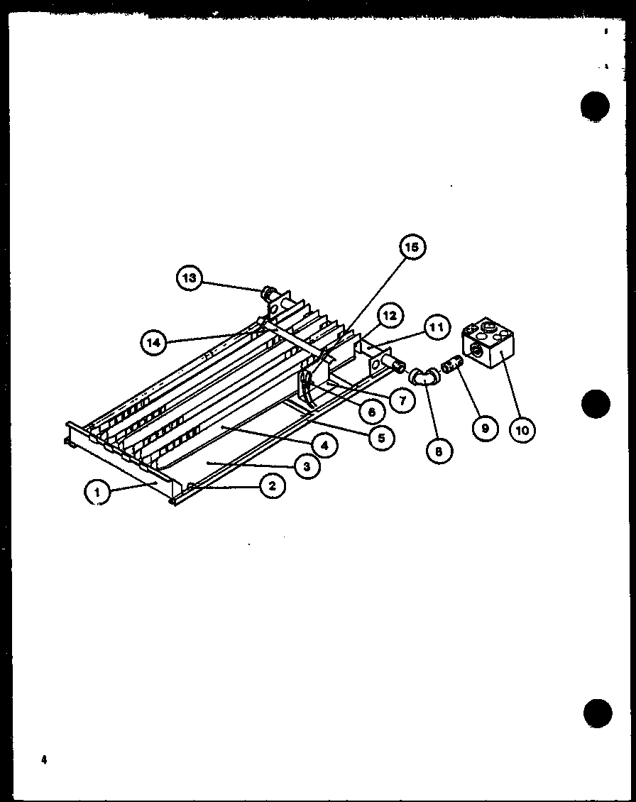 Amana GS120DN5/P9661208F gas burners and manifold diagram