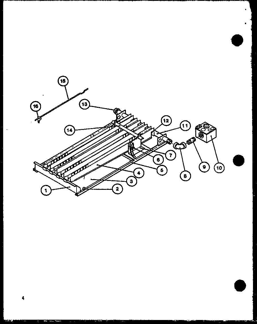 Amana GSE75DN4X/P9661213F gas burners and manifold diagram