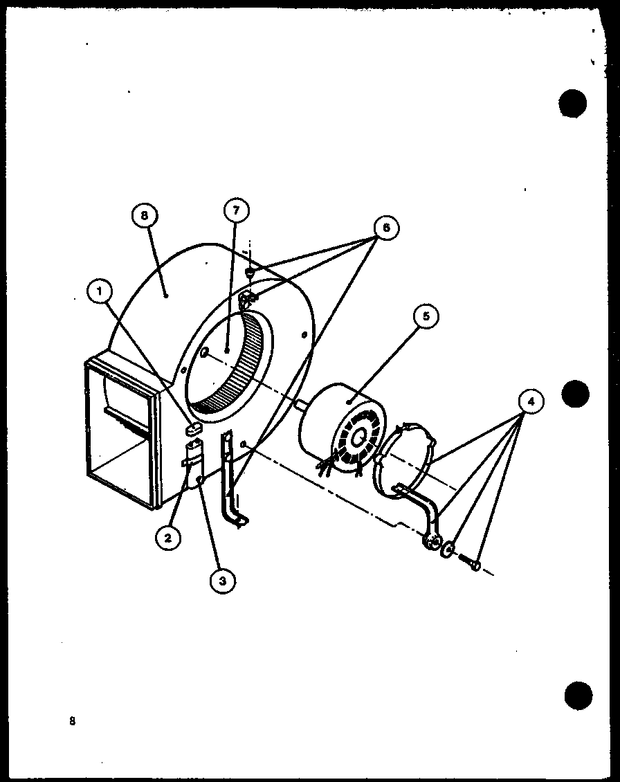 Amana GSE75DN4X/P9661213F blower assembly diagram