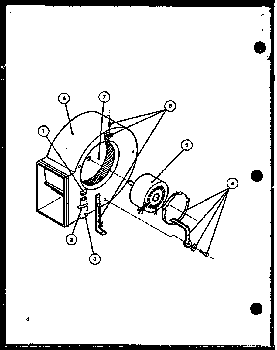 Amana GSE60DN3/P9991305F blower assembly diagram