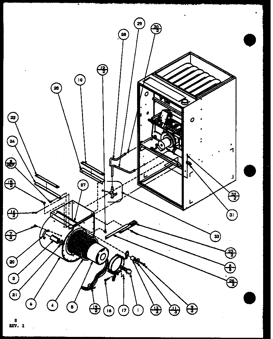 Amana GHN70A30/P9961502F blower assembly diagram
