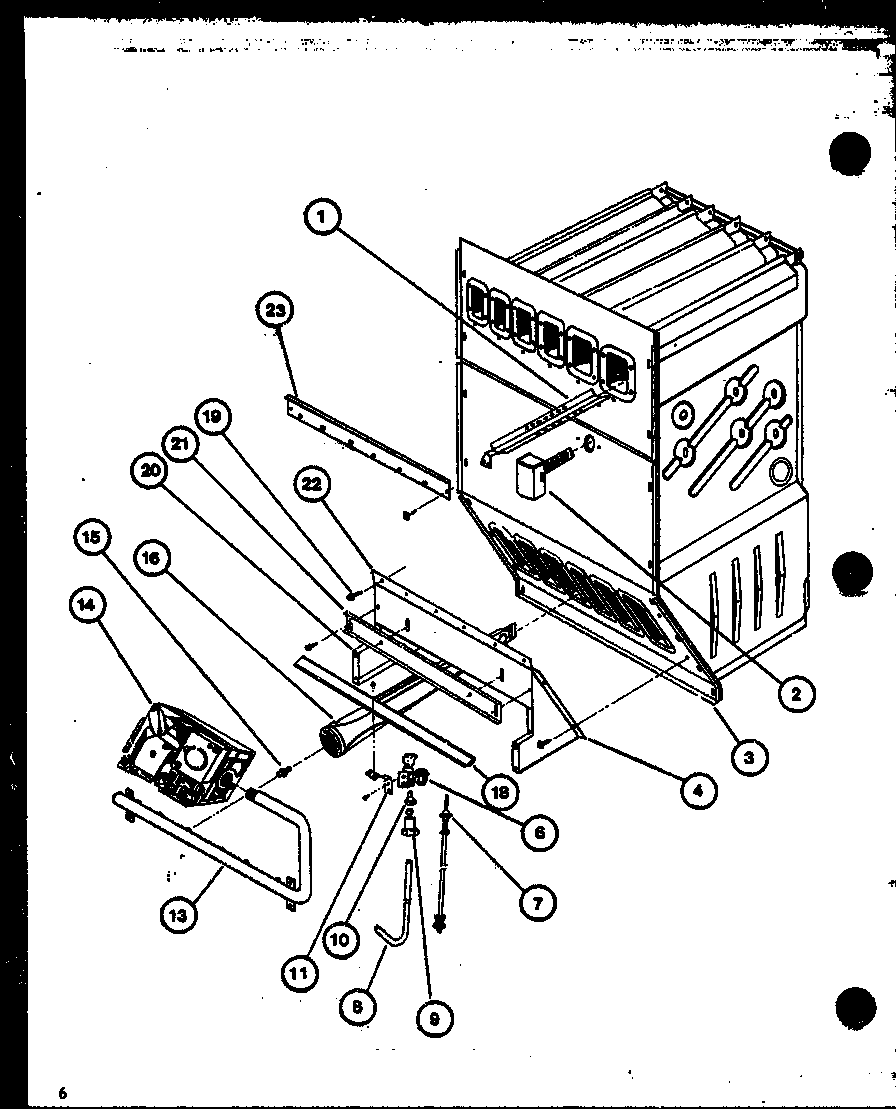 Amana GC100-3/P9806103F gas burners and manifold diagram