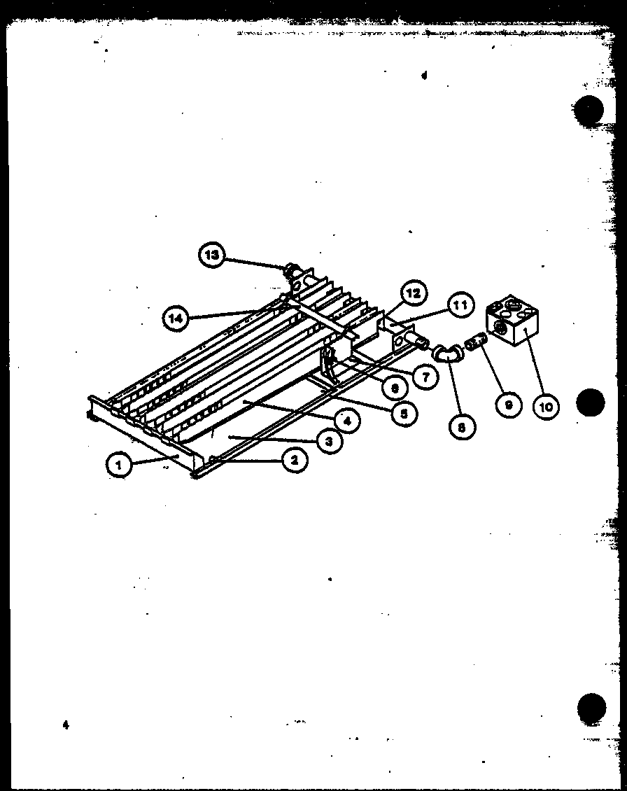 Amana GSE50DN2C/P9824204F gas burners and manifold diagram