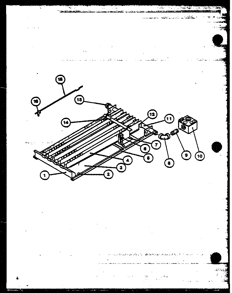 Amana GSE100DN5X/P9824212F gas burners and manifold diagram