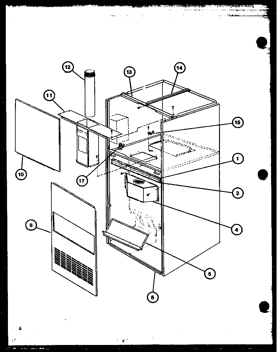 Amana GCE753/P9806107F cabinet diagram