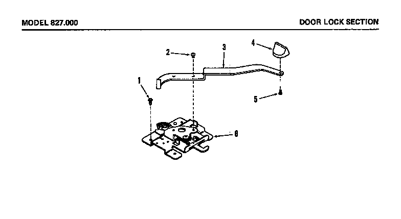 Amana 880.001 door lock section (827.000) diagram