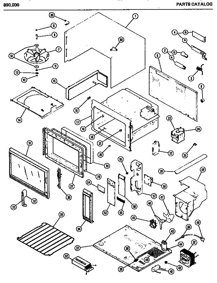 Amana 890.000 unit parts diagram