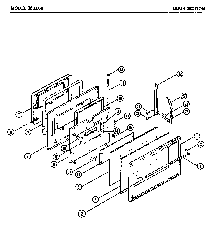 Amana 880.003 door section (880.000) diagram