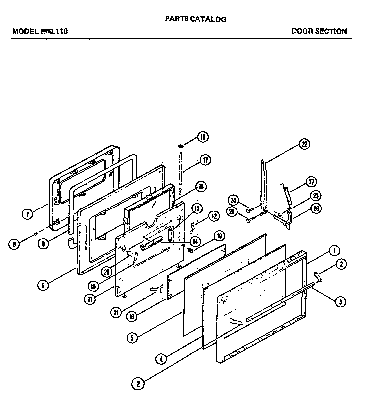Amana 880.110 door section diagram