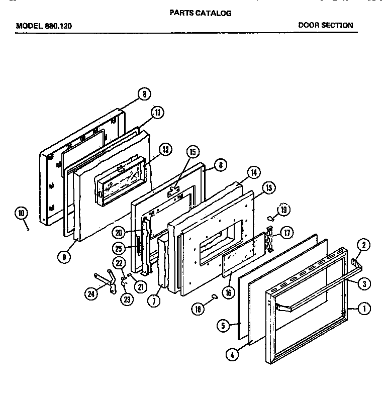 Amana 880.120 door section diagram