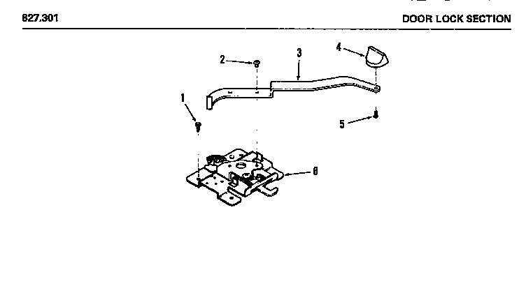 Amana 827.301 door lock section diagram