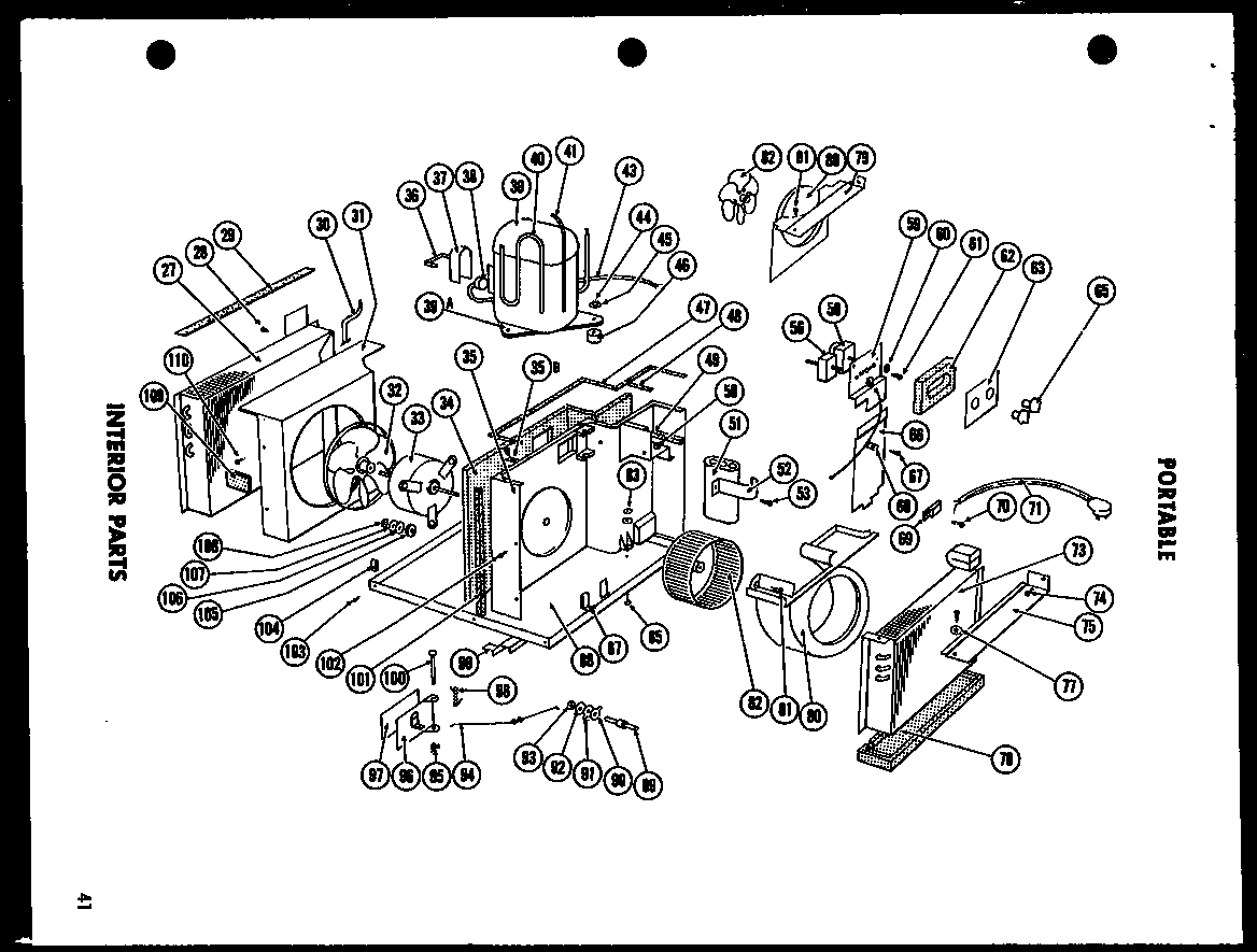 Amana LKG241H-1 interior parts (5-sp) (5p-2em) (6p-2em) (7p-2em) (5-spm) (7p-2e) (6p-5f) diagram