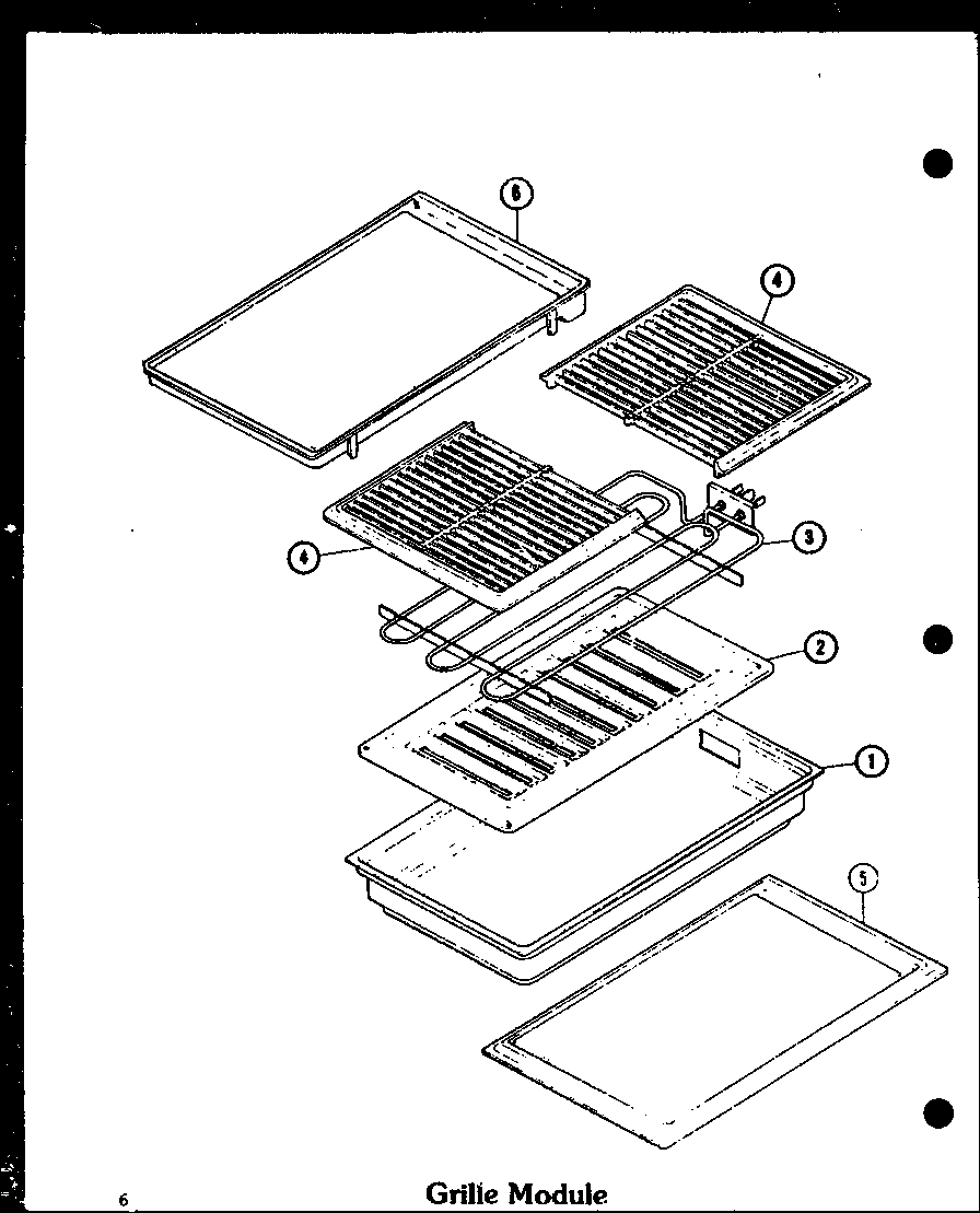 Amana AKD-1B/P85558-3S grille module (cc-6/p27271-6s) (cc-6/p27271-11s) diagram