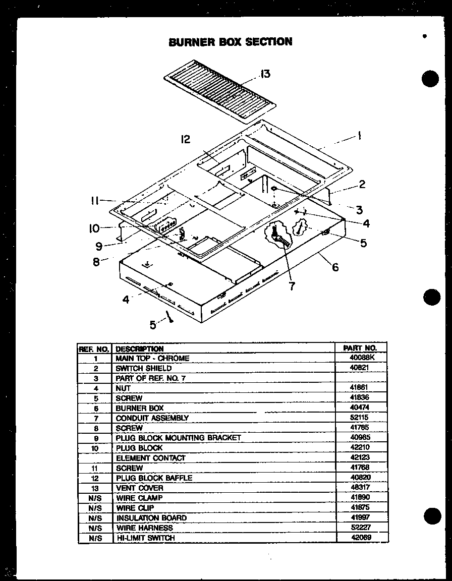 Caloric EDS648 null diagram