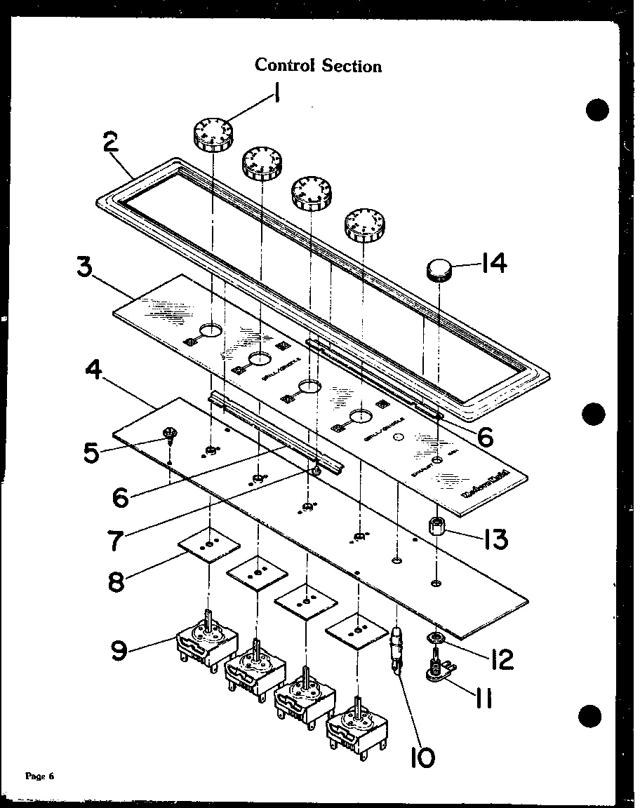 Modern Maid KET595 control section (ket590) (ket595) (ket570) (ket700) diagram