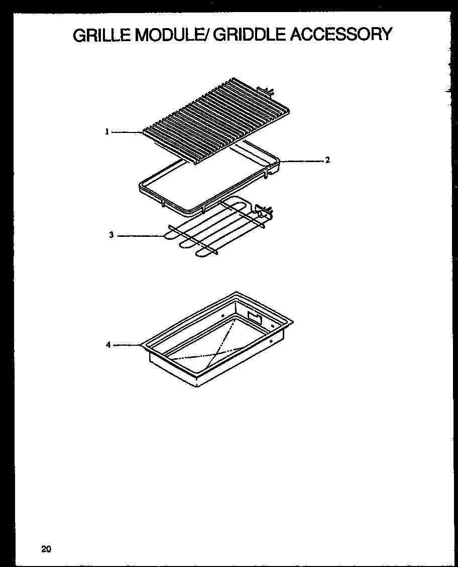 Modern Maid XST229/P1133266N grille module/griddle accessory (xst235/p1133268n) (xst229/p1133266n) diagram