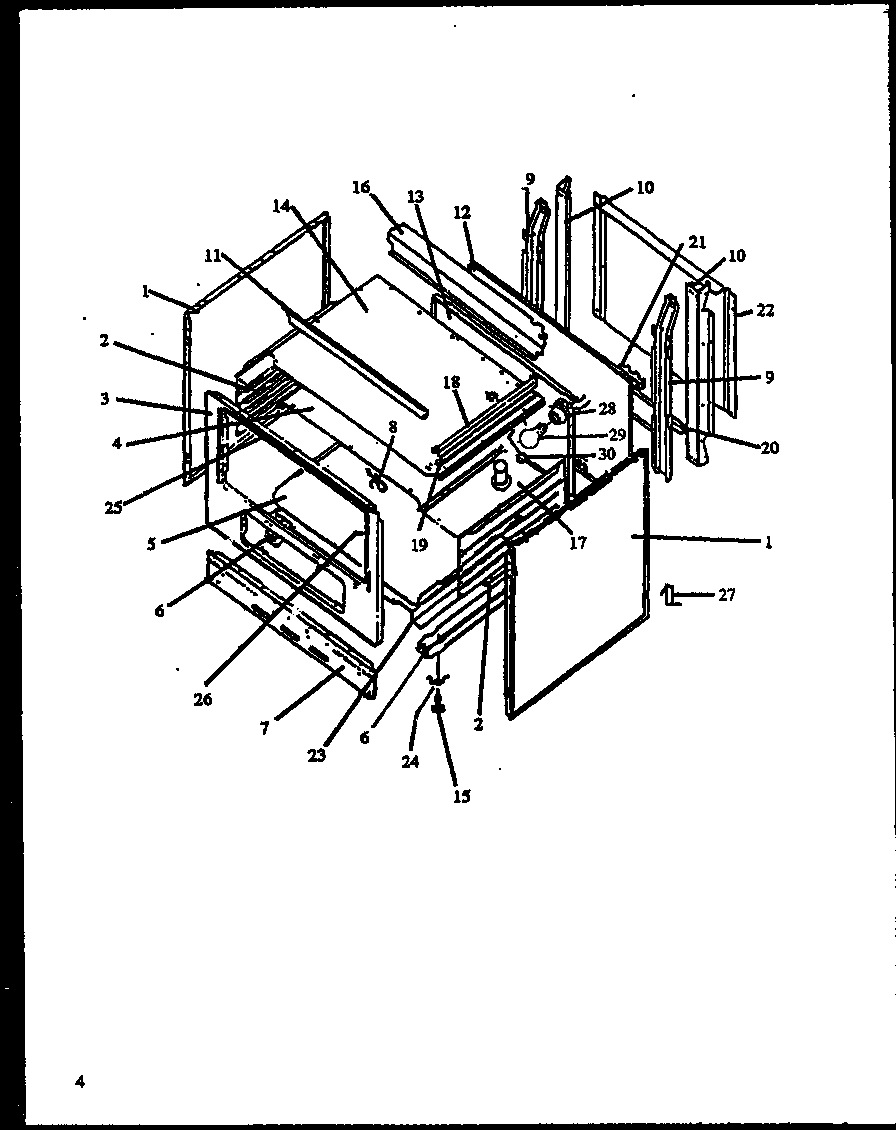 Caloric EBE22AA0CEH-P1142442NW main body diagram