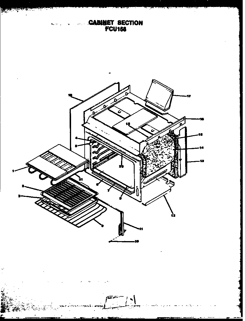 Modern Maid FCU158 cabinet section (fcu158) diagram