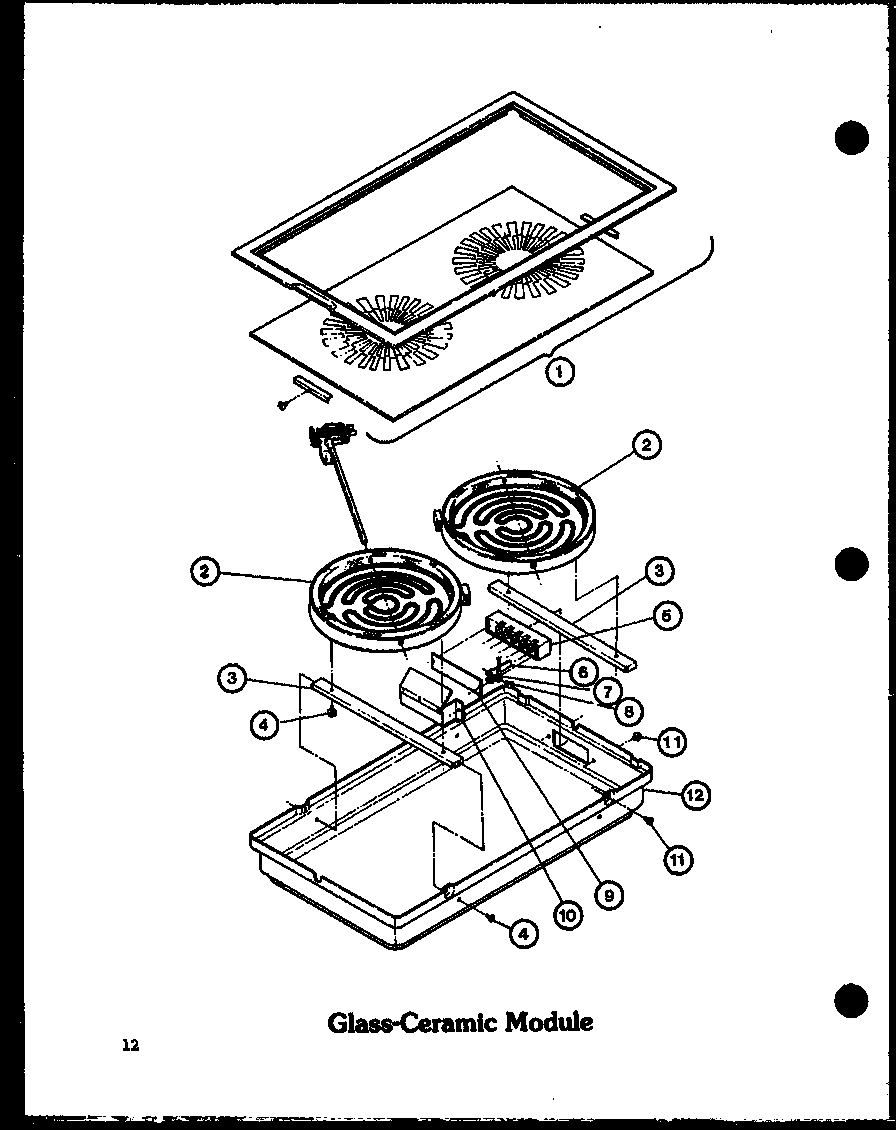 Amana ADMIC-P8592803S glass-ceramic module diagram