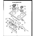 Caloric EHS305 cooktop/controls diagram