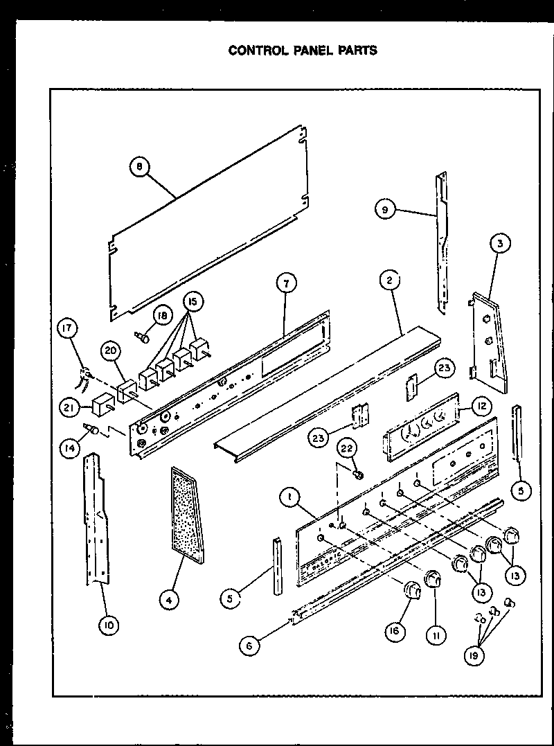 Caloric ESS342-OF control panel parts diagram