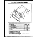 Modern Maid FEU208 black glass storage drawer assembly diagram
