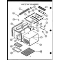 Modern Maid FDU185 main top and oven assembly diagram